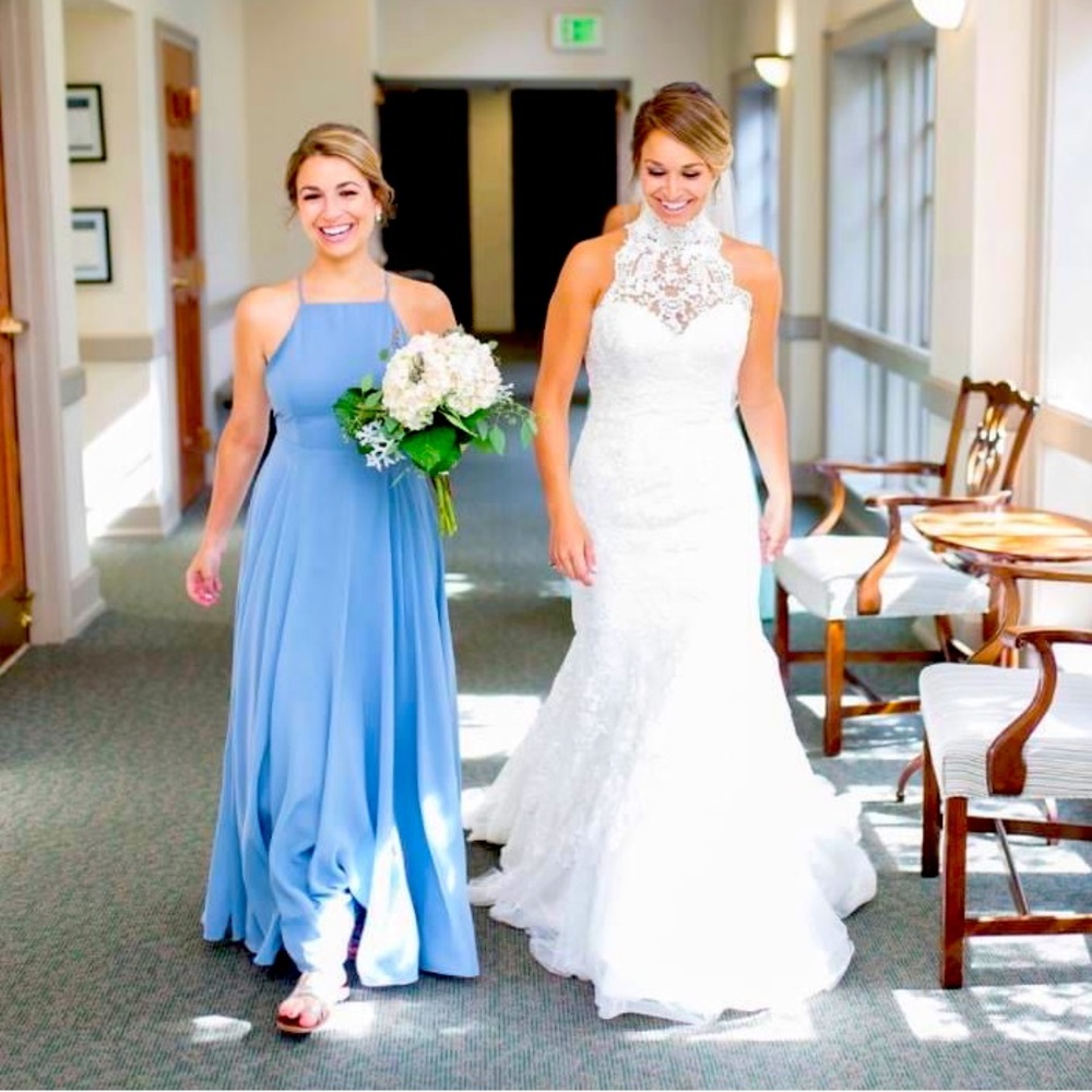 High neck Lace Wedding Dress
